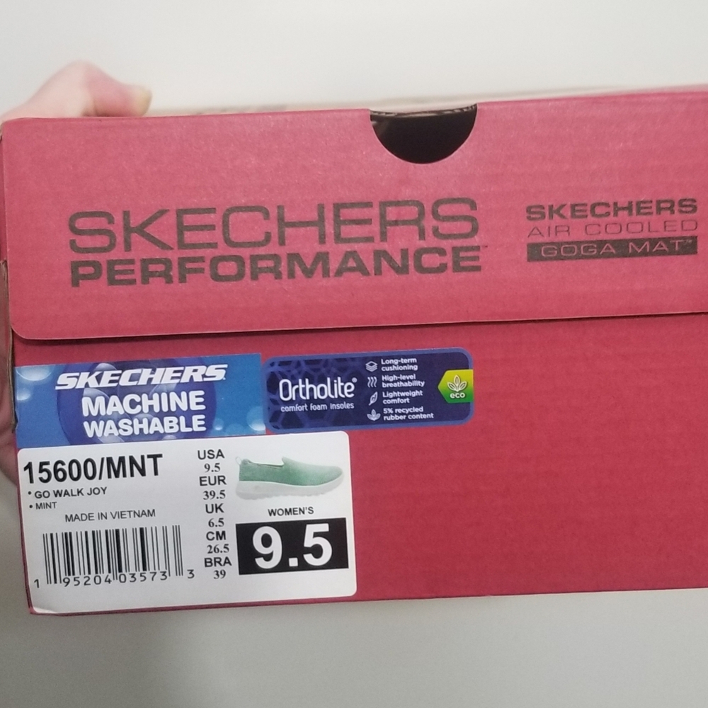 NWT Skechers slip-on Go Walk Ortholite mint colored sneakers women's 9.5 - Picture 5 of 5